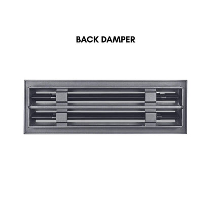 4x14 Premium Aluminum Modern Vent Cover 2 Slot Black Luxury Clean Look
