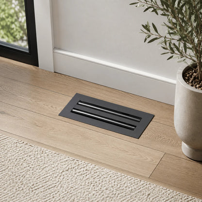 4x14 Premium Aluminum Modern Vent Cover 2 Slot Black Luxury Clean Look