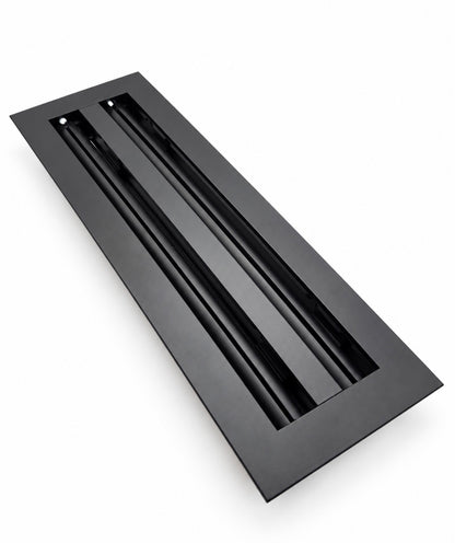 4x14 Premium Aluminum Modern Vent Cover 2 Slot Black Luxury Clean Look