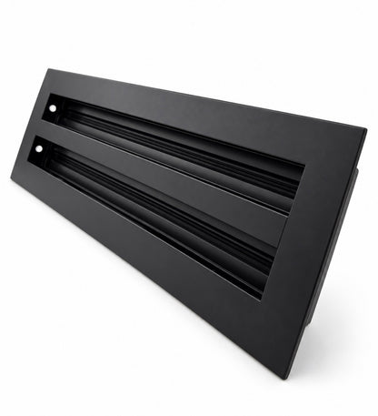 4x14 Premium Aluminum Modern Vent Cover 2 Slot Black Luxury Clean Look