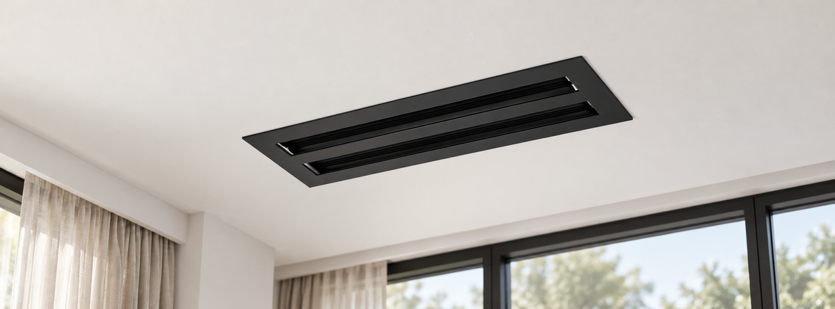 4x14 Premium Aluminum Modern Vent Cover 2 Slot Black Luxury Clean Look