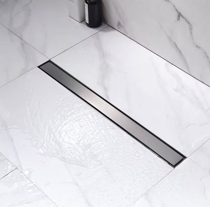 Linear Shower Drain Matte Black - Bathroom setting