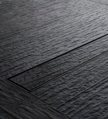 Linear Shower Drain Matte Black - Floor installation