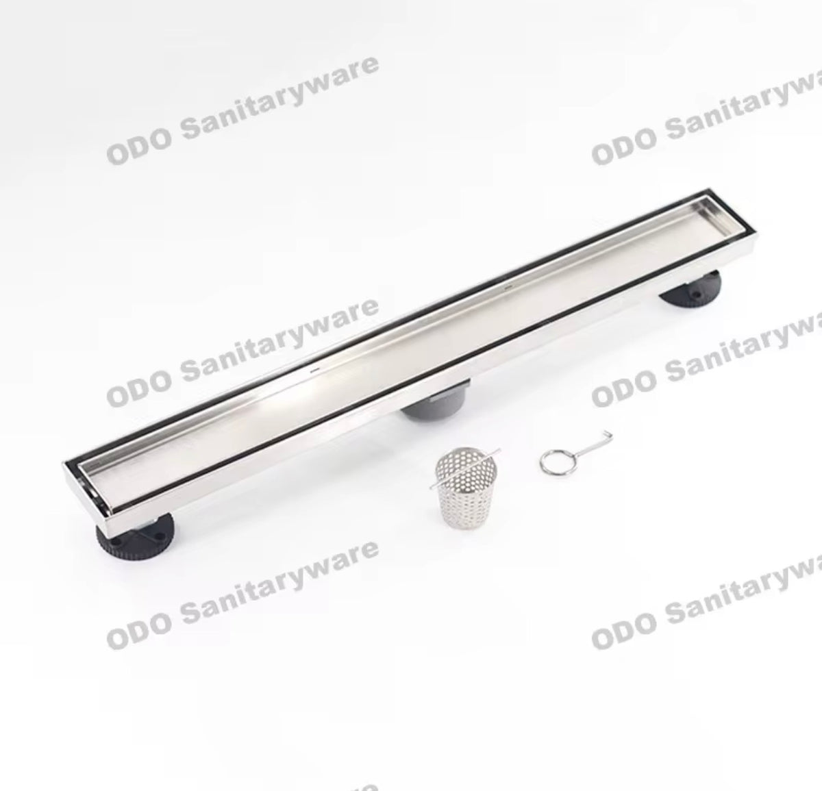 Linear Shower Drain Matte Black - Texture detail
